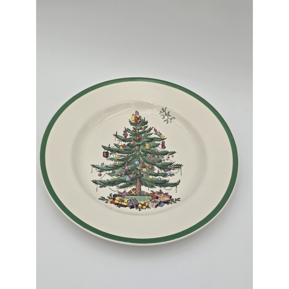 Spode England Christmas Tree 10.75'' Dinner Plates Set Of 4 S3324-N Vintage - Picture 5 of 9